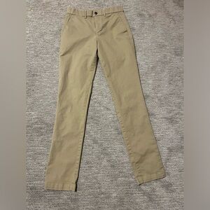 The Gap Khaki Dress Pants Mens 32/36 Beige Slim Fit Straight Flat Front Chinos